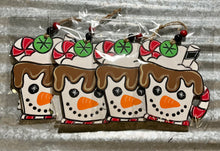 Load image into Gallery viewer, 6” Snowman Cocoa Mug Ornament
