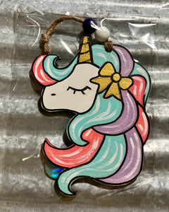 6” Pastel Unicorn Ornament