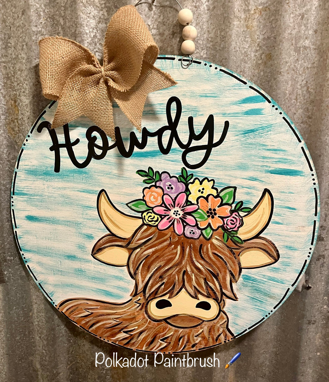 Highland Cow Door Hanger