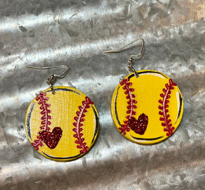 Softball Earrings