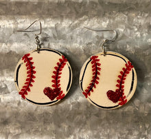 Load image into Gallery viewer, Baseball Earrings
