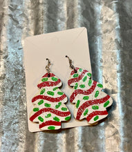 Load image into Gallery viewer, Christmas Tree Cake Earrings
