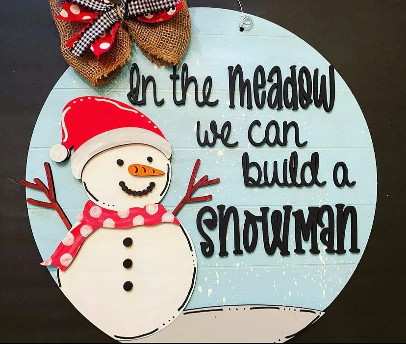 3D Snowman Door Hanger – The Polka dot Paintbrush