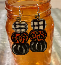 Load image into Gallery viewer, Stacked Pumpkin Earrings
