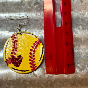 Softball Earrings