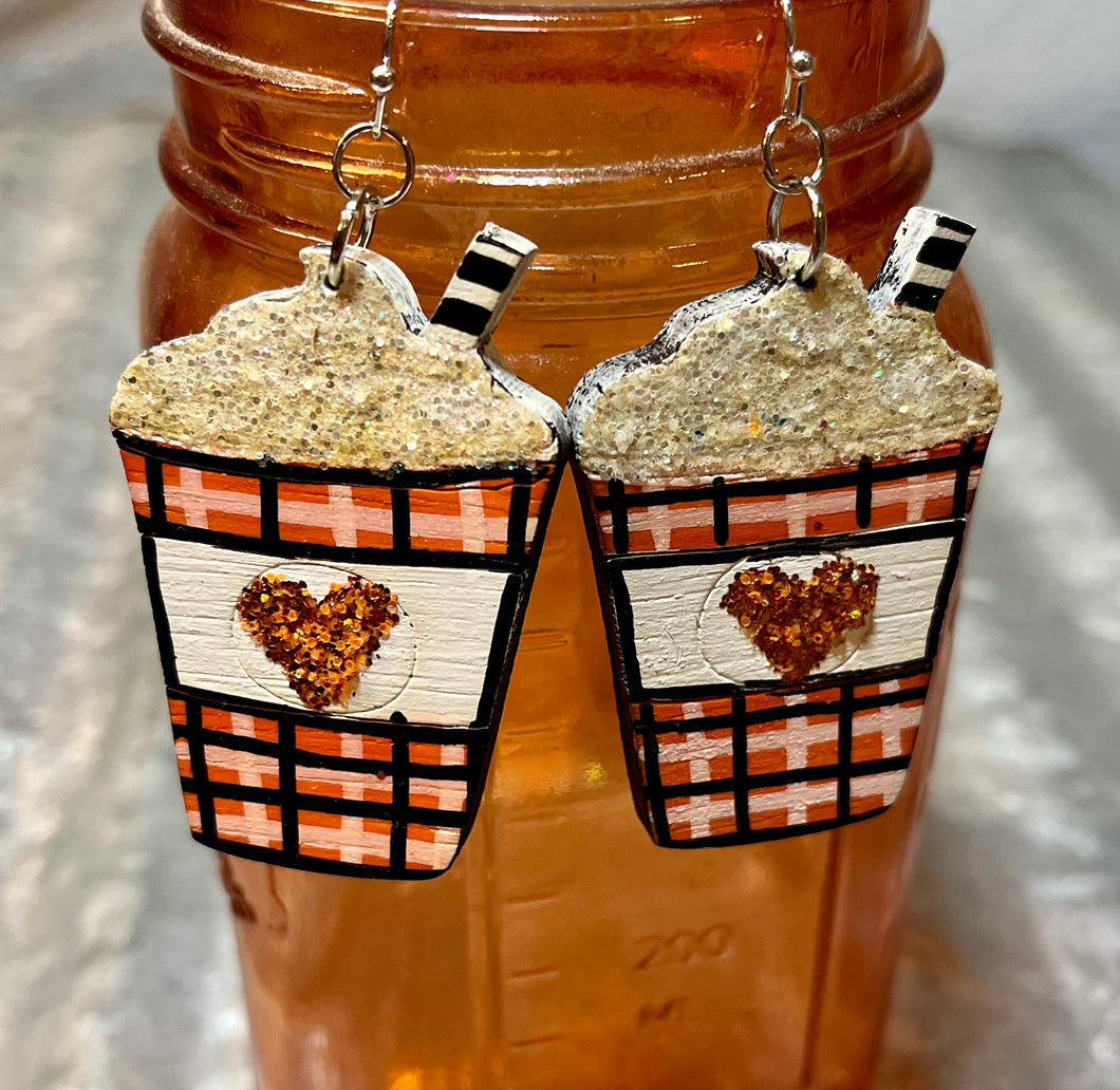 Pumpkin Spice Latte Earrings